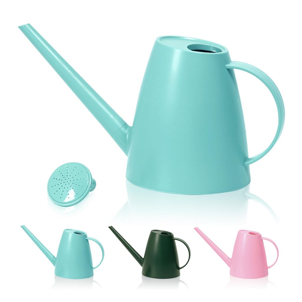 Bamworld Gießkanne mit langem Auslauf für Zimmerpflanzen, 1,8L, Blau
