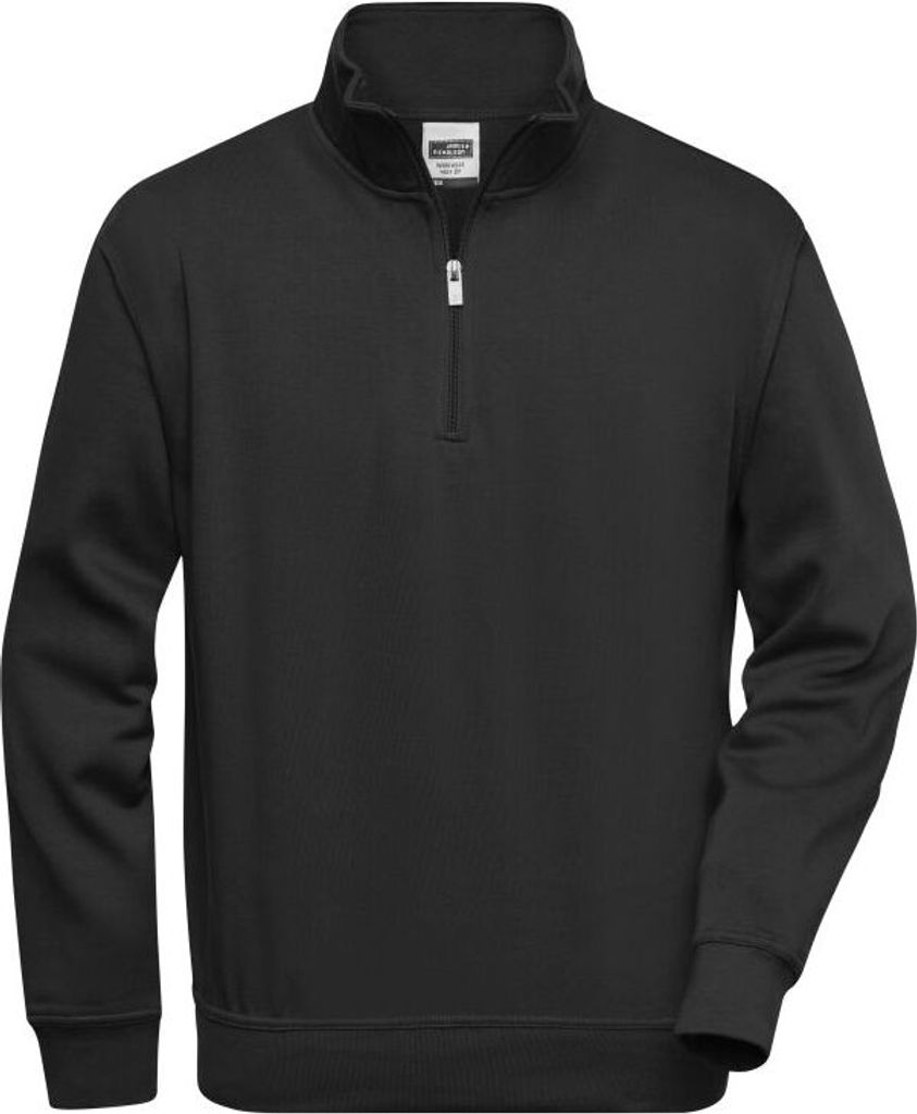 Sweatshirt mit Stehkragen und Reißverschluss black, Gr. XL