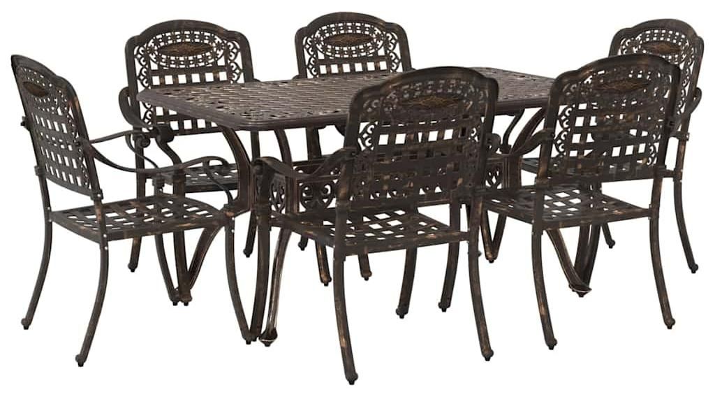 Garten Essgruppe 7 pcs Bronze Aluminium