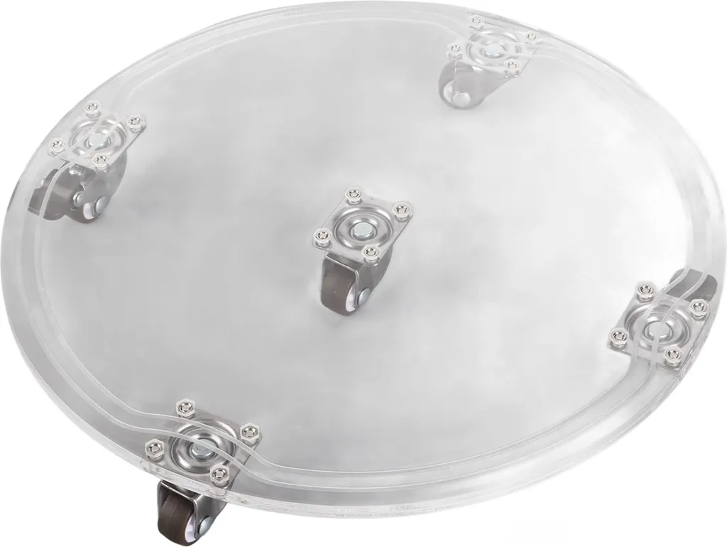 Plateau acrylique rond robuste support de pot de fleurs transparent - 3