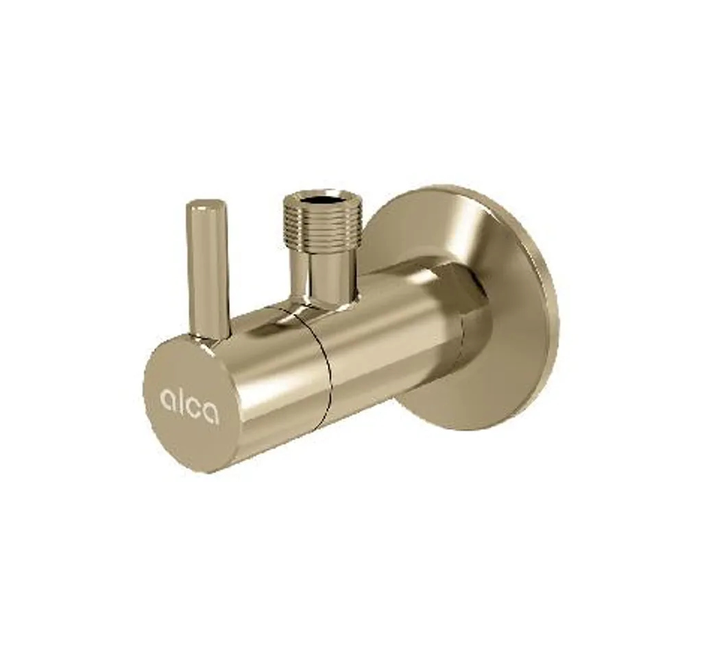 alcadrain Eckventil mit einem Filter 1/2"×3/8", GOLD-Glanz