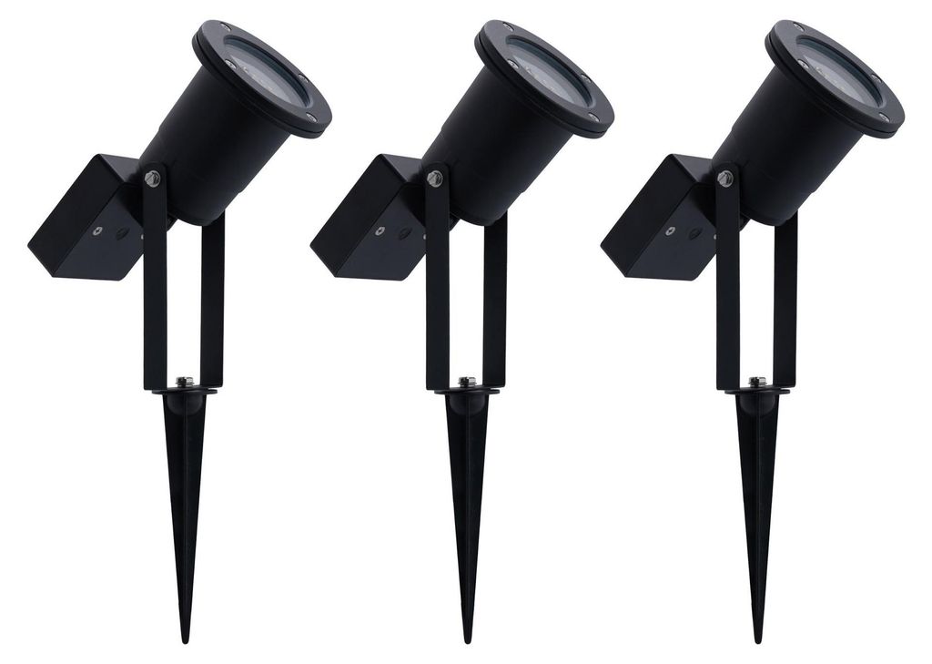 Ledvion 3er Set Gartenstrahler mit Erdspieß IP65 GU10 ohne Produktbild 