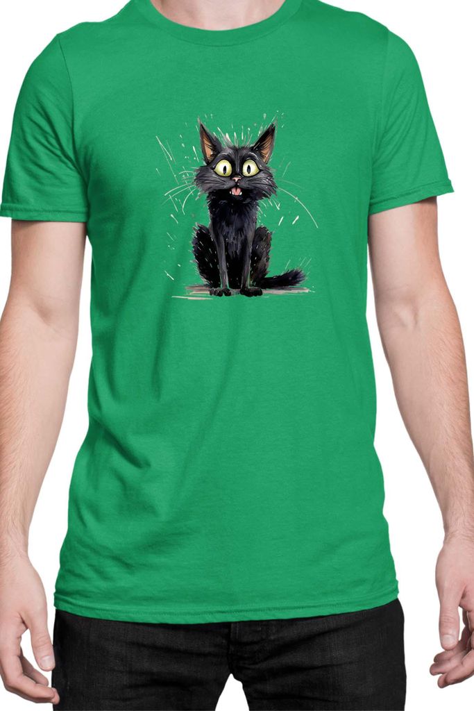 Herren T-Shirt Funny Cats Breeds Mandalay Cat 025, Man L / Grün