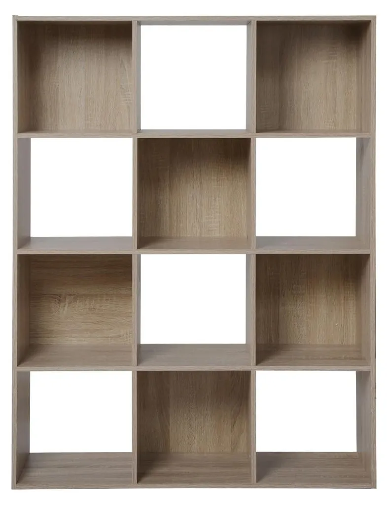 Meuble de rangement salon 12 cases COMPO 93 cm pour livres jouets