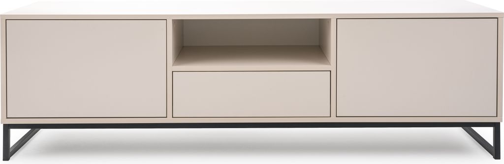 TV-Schrank Genua, Fernsehtisch mit 2 Türen und 1 Schublade, Produktbild
