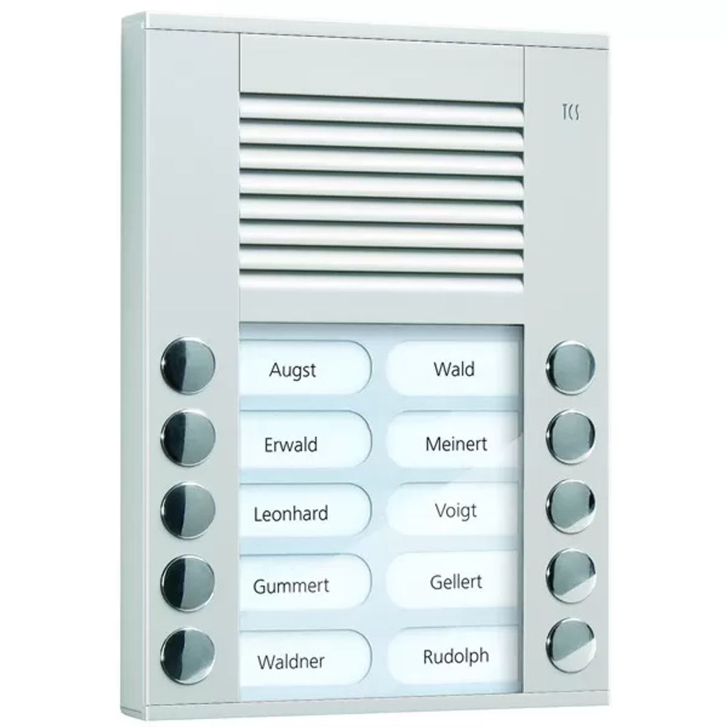 TCS Audio buitenpost PES, model PES10-EN/04, 10 toetsen, Productafbeelding 