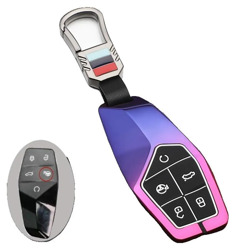 Protection de clé de voiture LILA ultra-légère en alliage de zinc pur