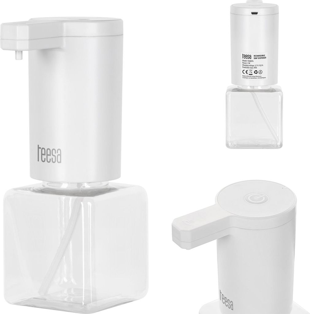 Teesa TSA8076 Automatický dávkovač mydla, 500 mAh, IPX4, Obrázok produktu 