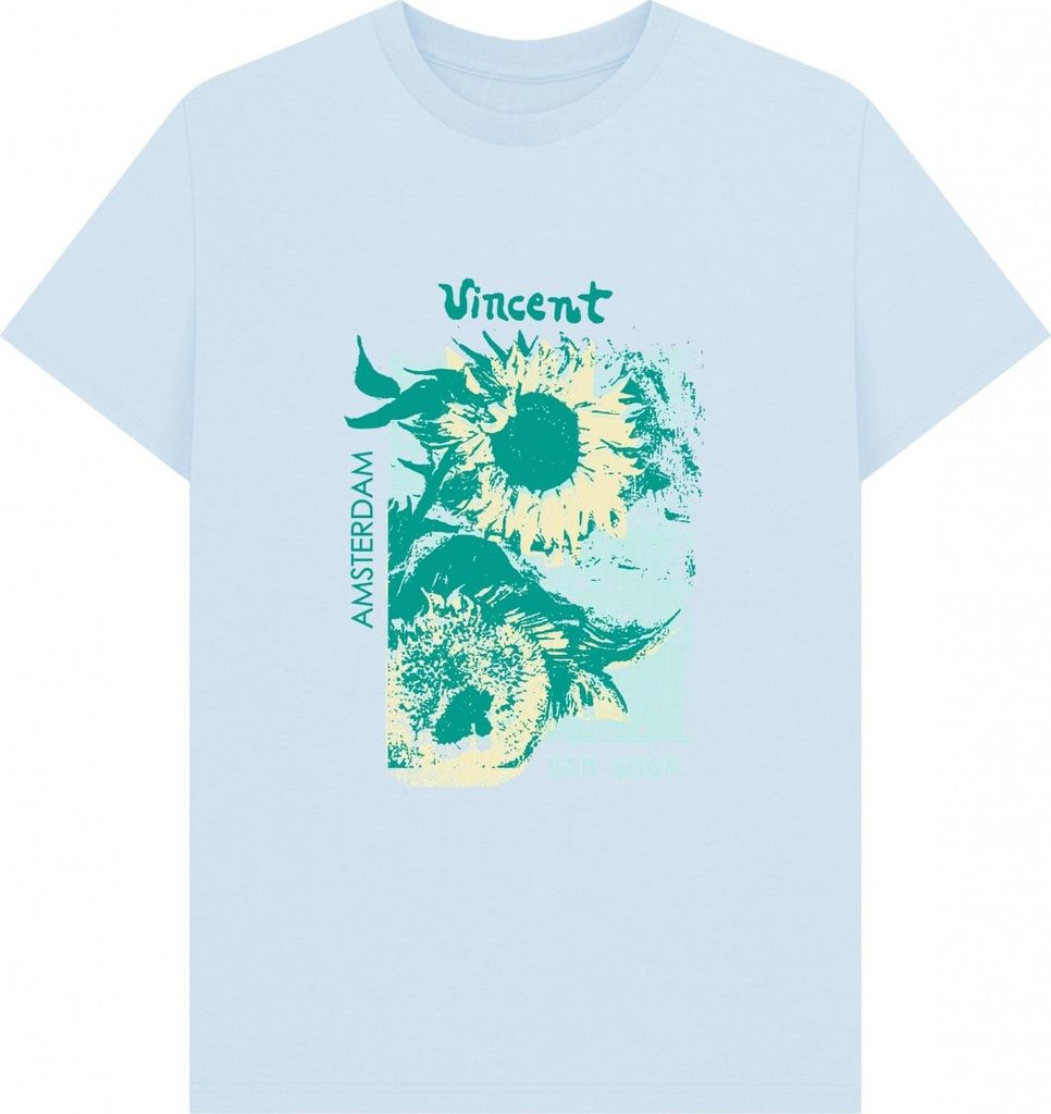 Apoh - "Sunflowers" T-Shirt für Herren/Damen Uni PN1576 (XL) (Himmelblau)