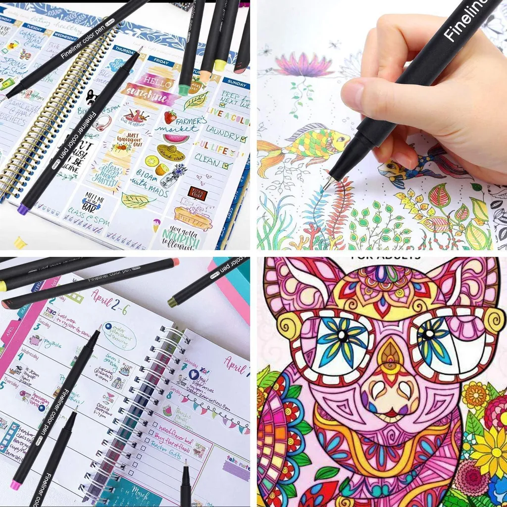 Pack de Stylos Bullet Journal 36 Couleurs DealKits Pointe Ultra-Fine