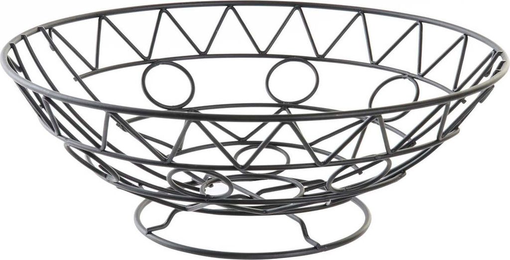 DKD Home Decor Fruit Bowl Schwarz, of Metall (28 x 28 x 28 x 10 Zentimeter)