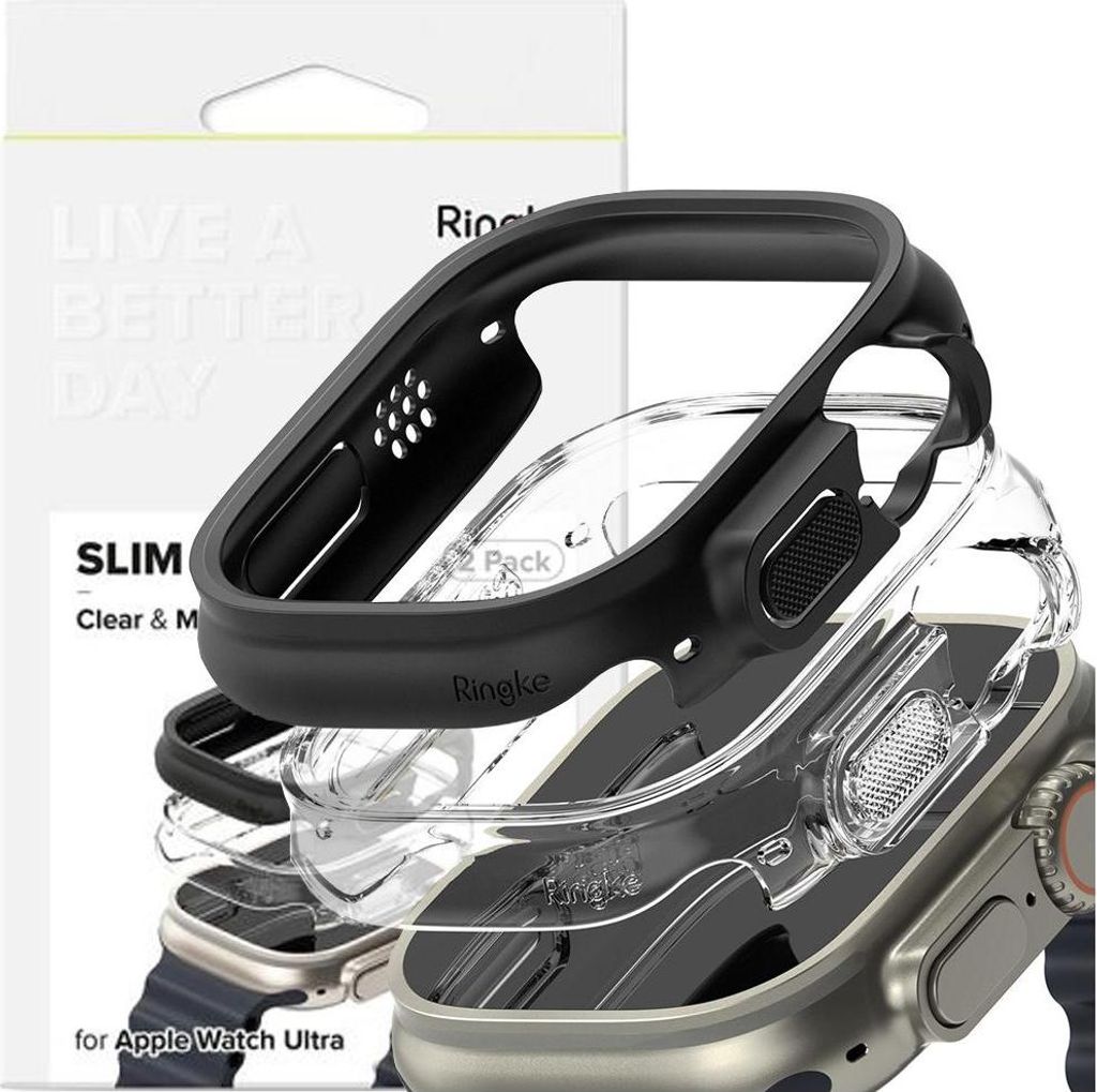 Ringke Slim 2-Pack Apple Watch Ultra 1 / 2 (49 Mm) Clair & Image du produit 