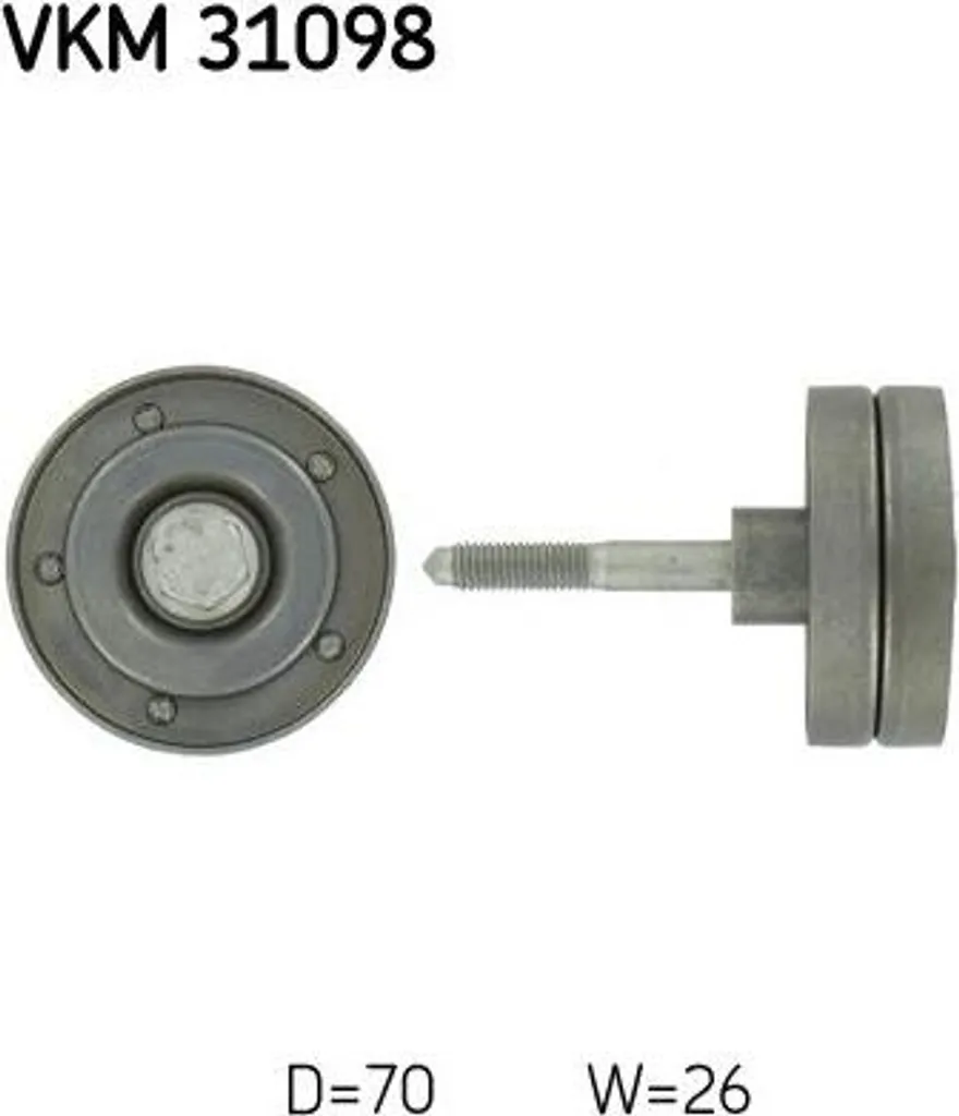 SKF VKM31098 Galet de renvoi courroie OE 03C145276B pour VW Golf et EOS