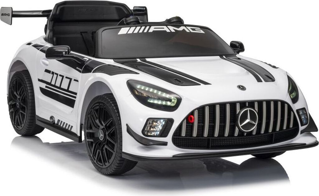 Kinder Elektroauto Mercedes Benz AMG GT3 zwei Motoren+LED+FB Weiss
