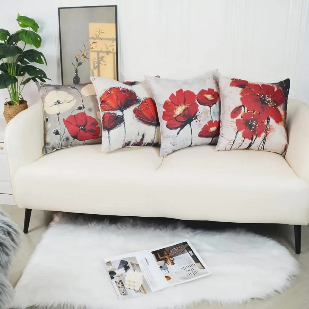 2er-Set Leinen-Kissenbezüge 40x40 Cm – Dekorativ & Weich Für Sofa, Gartenbank & Mehr