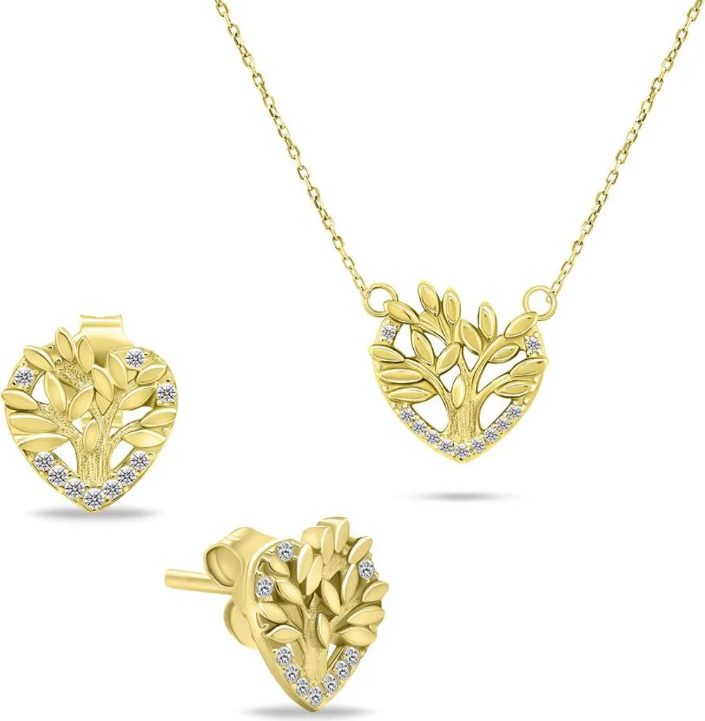 Set Albero della Vita Oro SET236Y | Il Regalo Perfetto con Significato