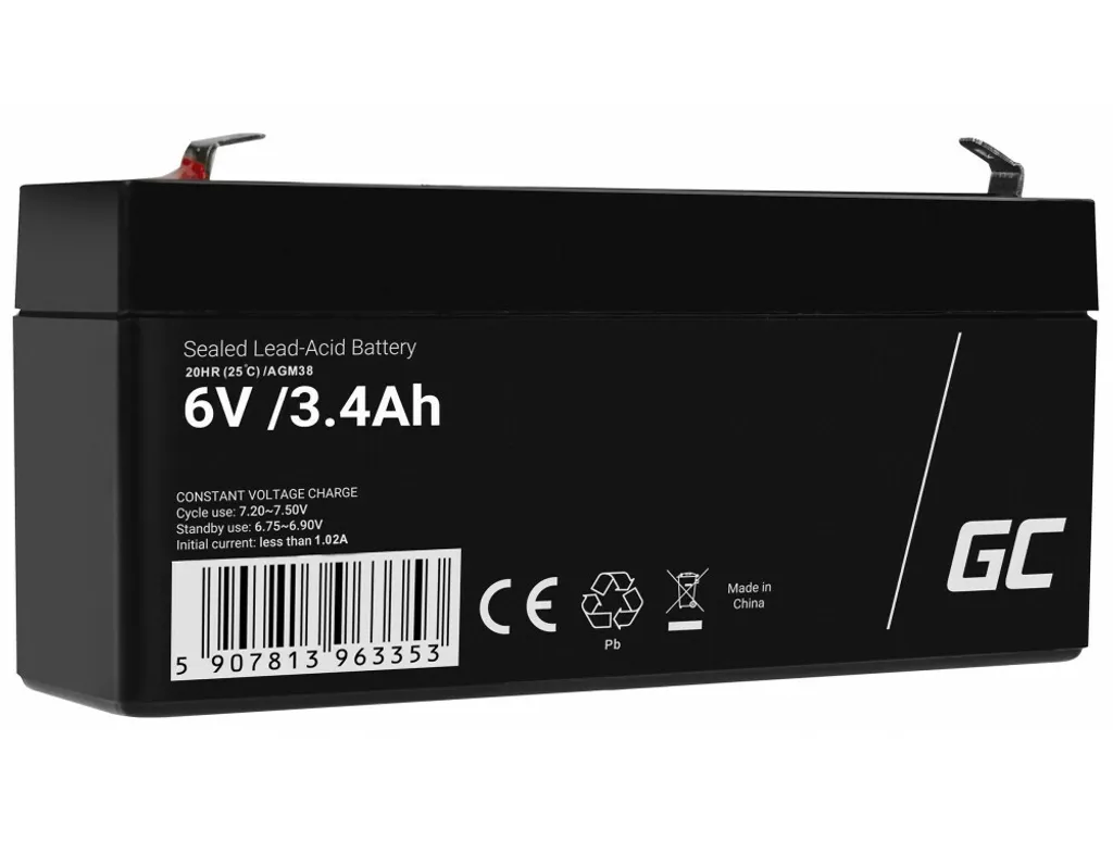 Remplacer batterie alarme déchargée 6V 3.4Ah - Solution Green Cell VRLA