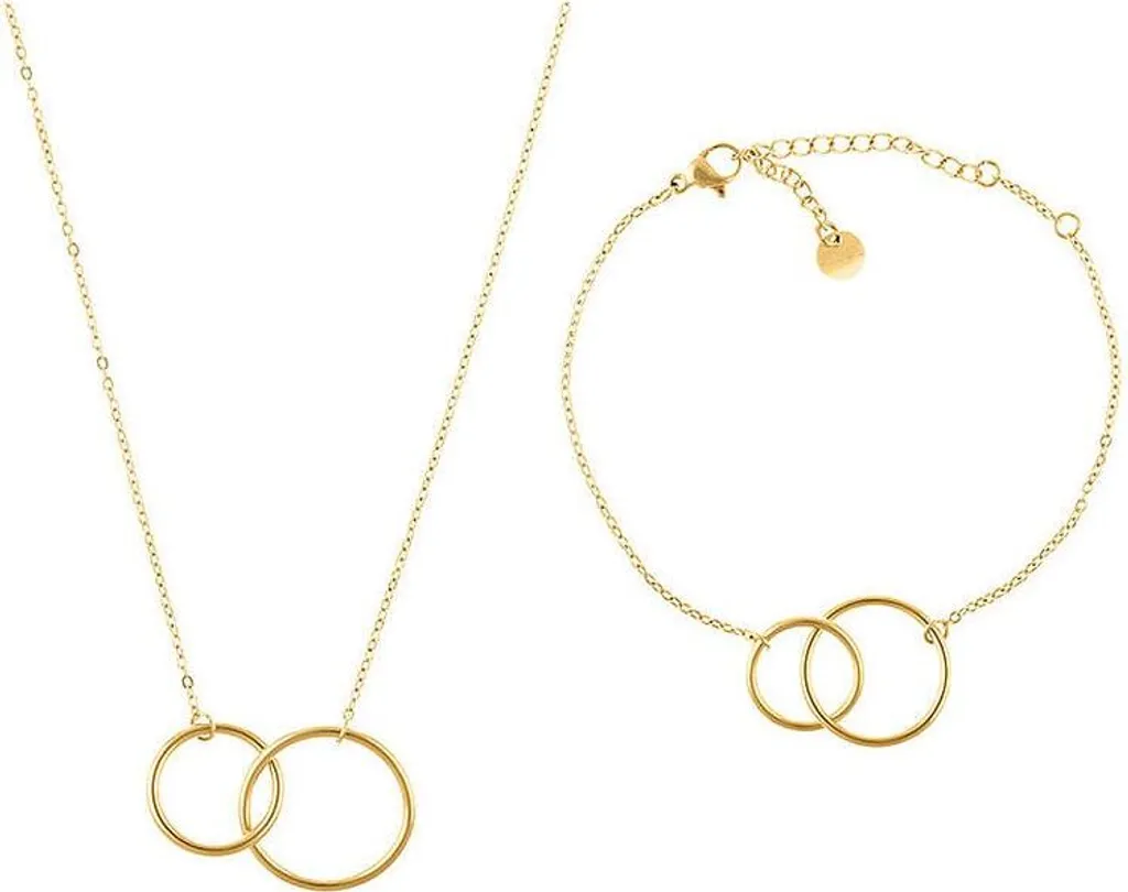 Parure de bijoux dorés Collier et Bracelet Pacific-PCB00095 Luxury