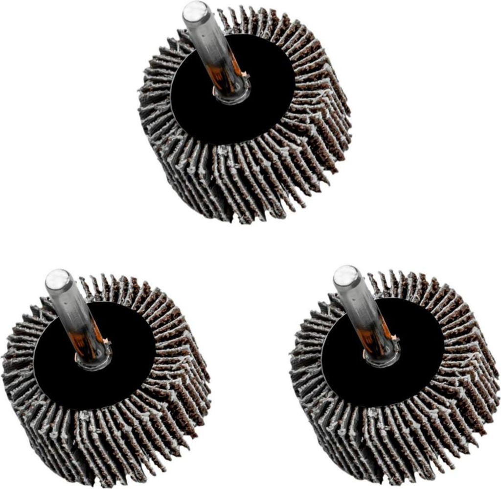 3 x Fächerschleifer Schleifstift Schleifmop Schleiffächer Körnung P40