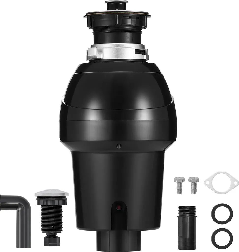 Broyeur d'Évier pour Cuisine avec Moteur Silencieux 3960 tr/min Inox