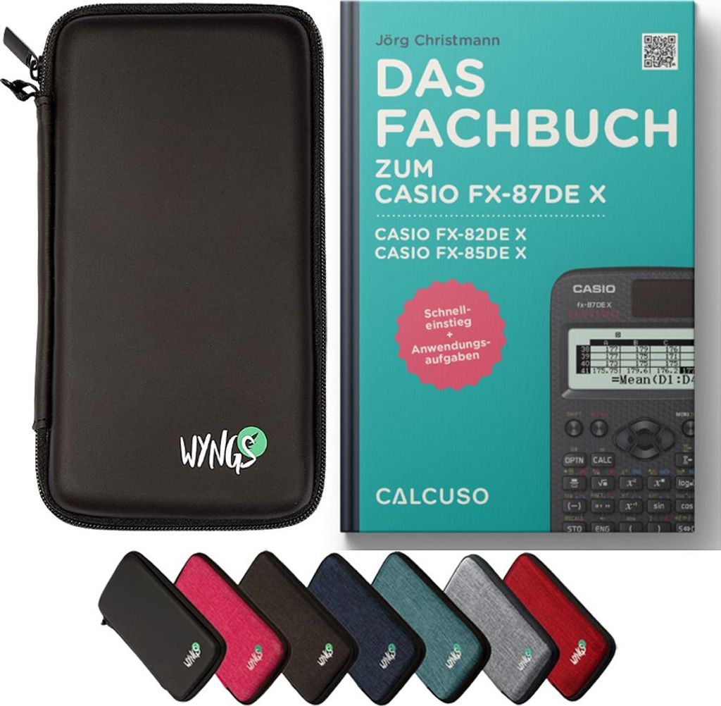 CALCUSO Zubehör Standardpaket Schwarz kompatibel für Taschenrechner Casio FX-82DE X