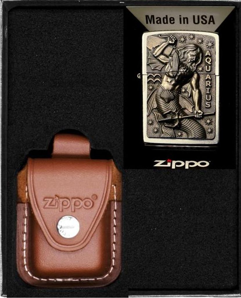 ZIPPO Feuerzeug Set Sternzeichen Wassermann Wassermann Geschenk Nr. 2