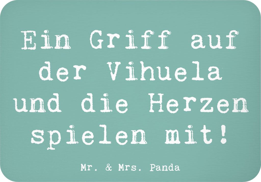 Mr. & Mrs. Panda magnet Spruch Vihuela Herzklang - Meeresbrise - Geschenk, zettelhalter, historische Musik, Kühlschrankmagnet, whiteboardmagnet, M...