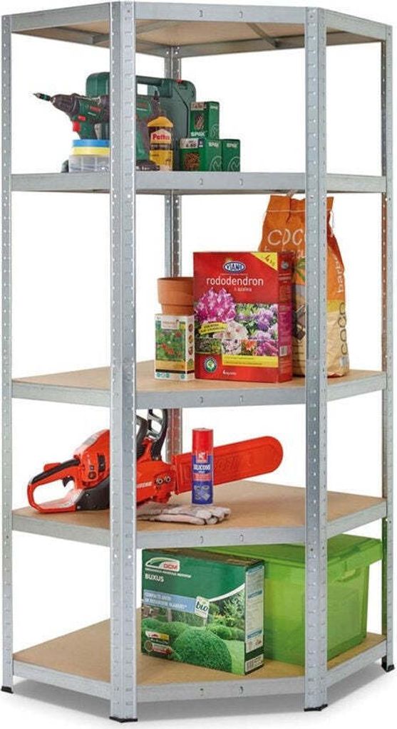 Avasco Avasco Rack Cabinet Corner - Rack 176x75x40x50cm - 5 Fachböden - 175kg Tragkraft pro Fachboden
