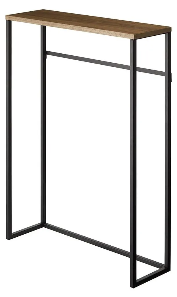 Petite console d'entrée moderne 60 cm - Finition Bois et Acier Noir
