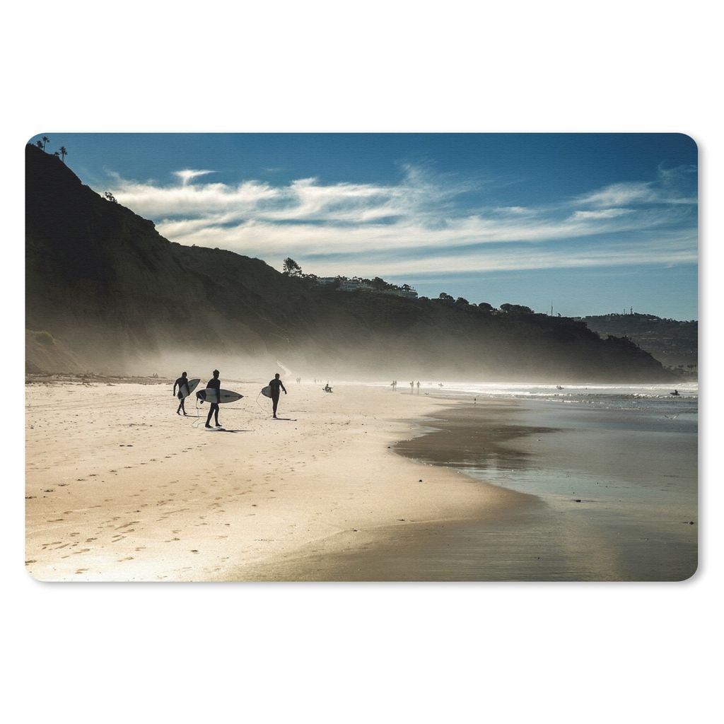 MuchoWow Mauspad Mousepad Surfer am Strand 27x18 cm - Mousepads - Maus Mat - Pad - Mausunterlage - Büroartikel - Desk Matten