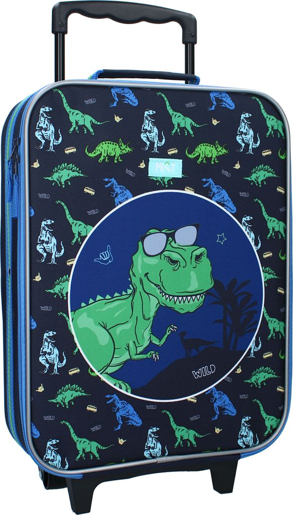 Vadobag Trolley Koffer Blau Dino - Kinderkoffer mit Rollen
