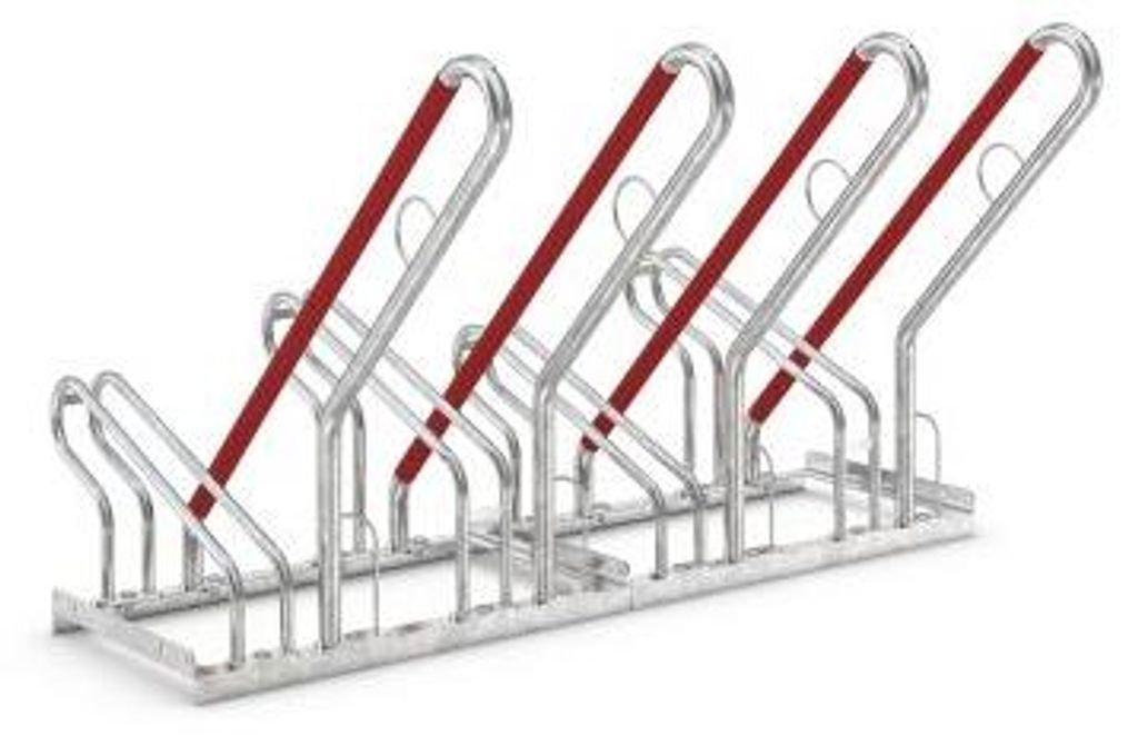 Dreifke Fahrrad Anlehnparker Binz 700 und Binz XL 1000 | Kunststoffummantelt... für 4 Fahrräder