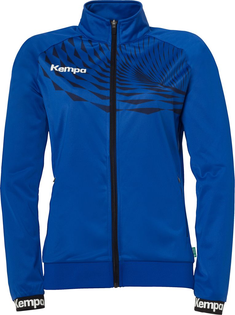 Kempa Wave 26 Poly Jacket Women Damen Mädchen Sport Fußball Trainingsjacke Sweatshirt Jacke Sweatjacke - elastisches Trainings-Sweatshirt mit Rei...