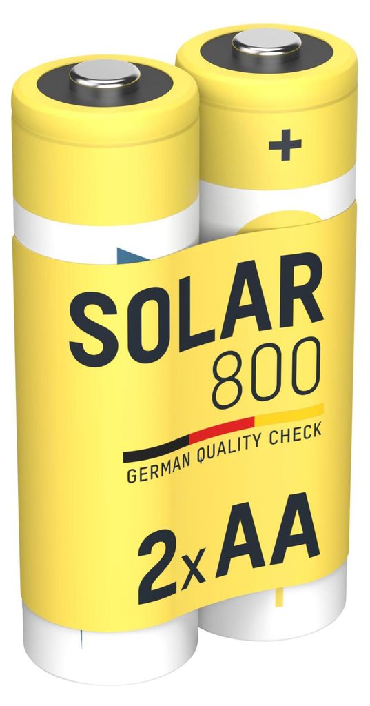 ANSMANN Solar Akku AA, 2 Stück, 800 mAh 1,2V NiMh Produktbild 