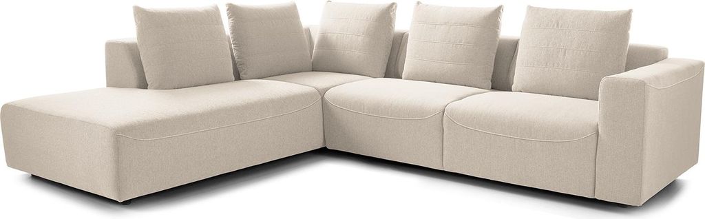 ECKSOFA mit Ottomane - Webstoff