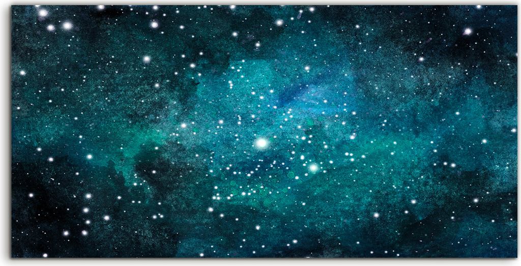Coloray Acrylbild 120x60 Wandbild Acrylbilder Kunst Handbemalt Nachthimmel Galaxie