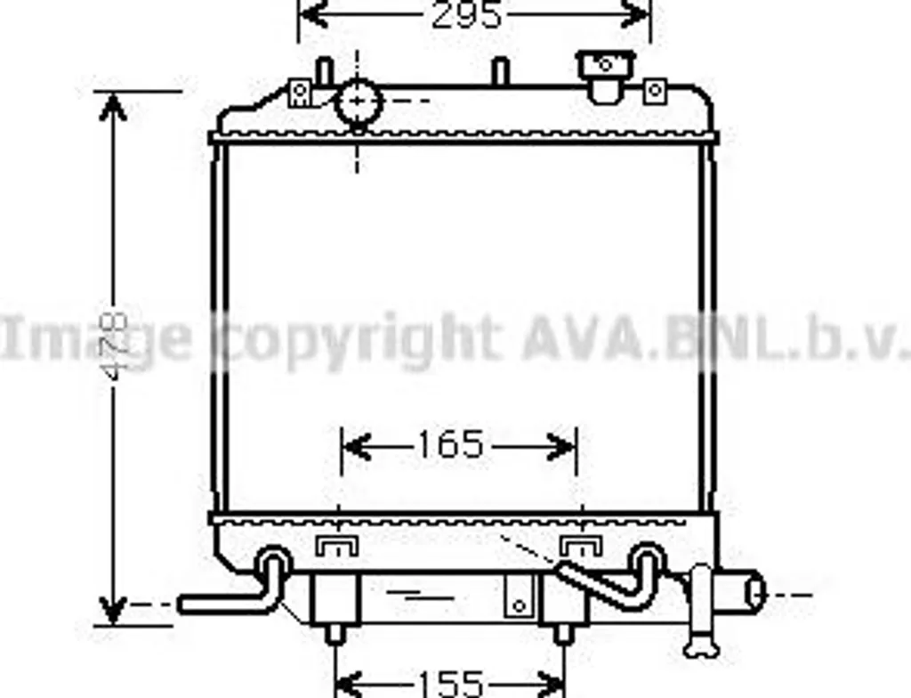Radiateur AVA MZ2166 en aluminium haute résistance pour moteur B5D915200A