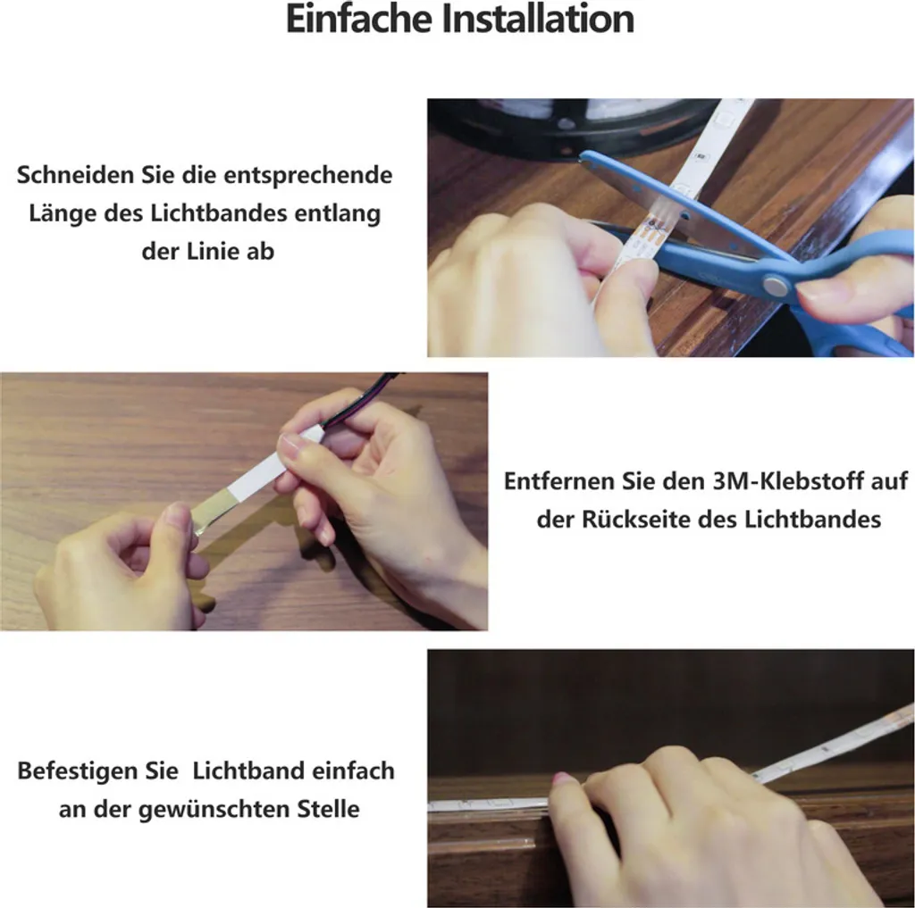 Yakimz 10M LED strip set, striscia LED 30 LED, LED non impermeabile (IP20), con 24 pulsanti telecomando - 4