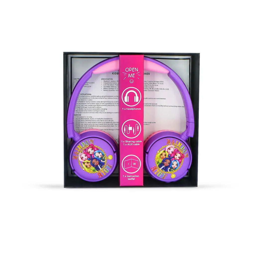 Rainbow High Junior Casque Bluetooth pour Enfant Rose avec Arceau Réglable - 6