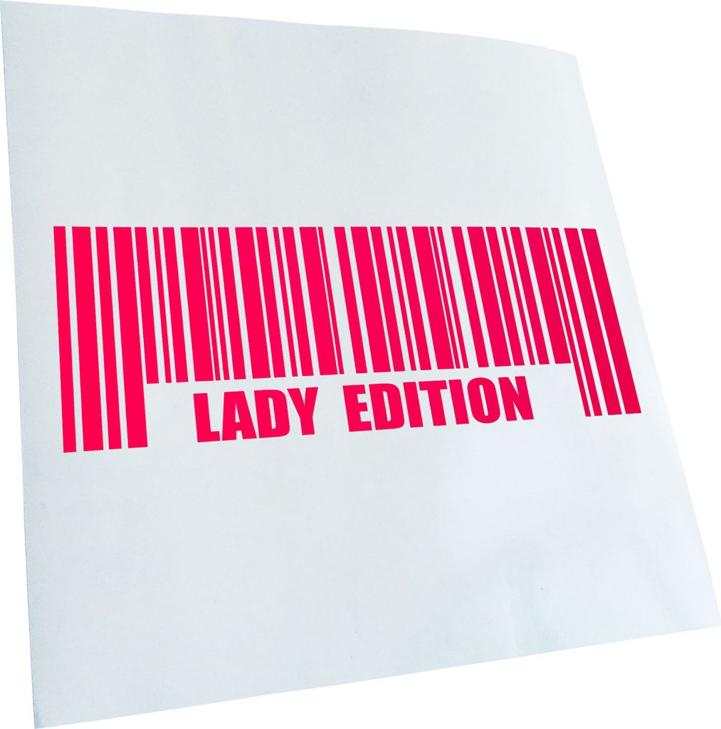 Kiwistar - Autoaufkleber - Lady Edition Girl V2 - Neonpink - 50x18cm - Aufkleber für Auto, Laptop, Fahrrad, LKW, Motorrad mehrfarbig JDM Decal Racing