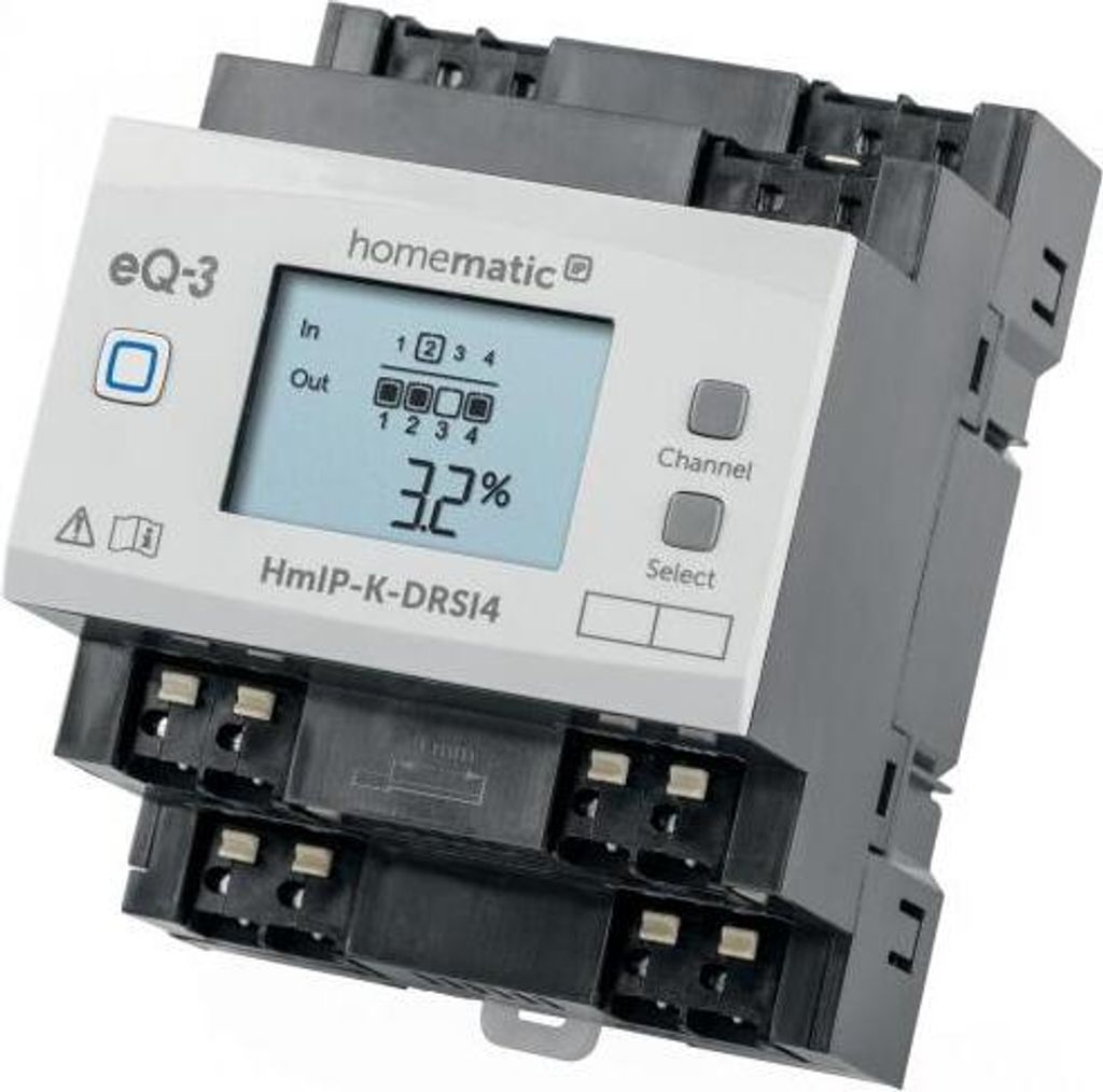 HOMEMATIC IP Smart Home 154431A0 Schaltaktor für Hutschienenmontage, 4-fach
