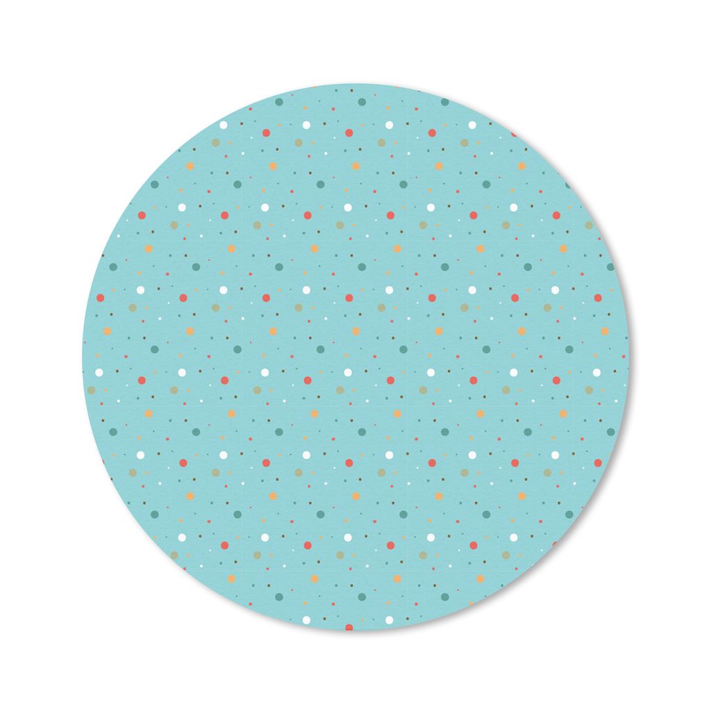 MuchoWow Mauspad Mousepad Polka dots - Blau - Muster 50x50 cm - Mousepads - Maus Mat - Pad - Mausunterlage - Vinyl