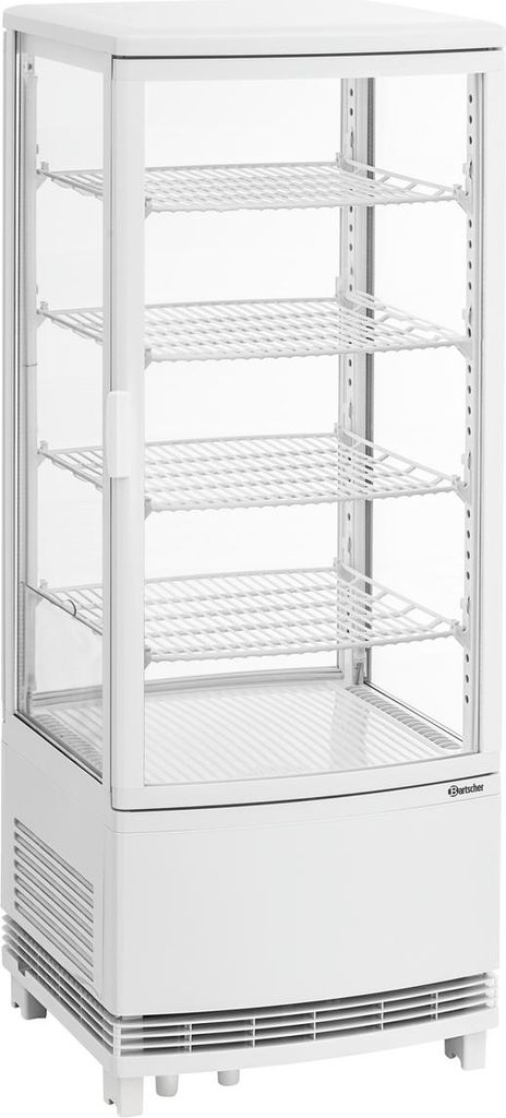 Mini-Kühlvitrine 98 Liter 2 Türen weiß