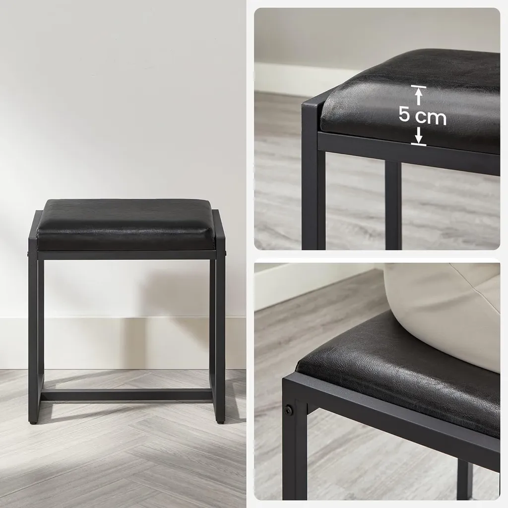 Coiffeuse Blanche pour Chambre avec Tabouret et Miroir Large Vision - 8