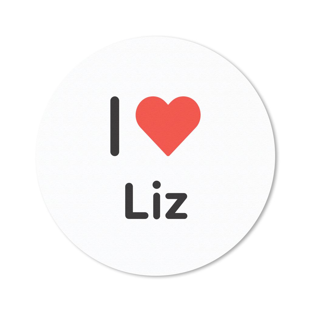 MuchoWow Mauspad Mousepad Ich liebe - Liz - Mädchen 20x20 cm - Mousepads - Maus Mat - Pad - Mausunterlage - Schreibtischmatte