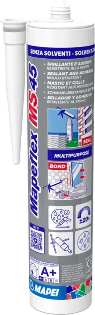 MAPEI MAPEFLEX MS 45 GRAU 300 ml Anschluss- und Montagekleber Hybridkleber Hybrid-Dichtklebstoff