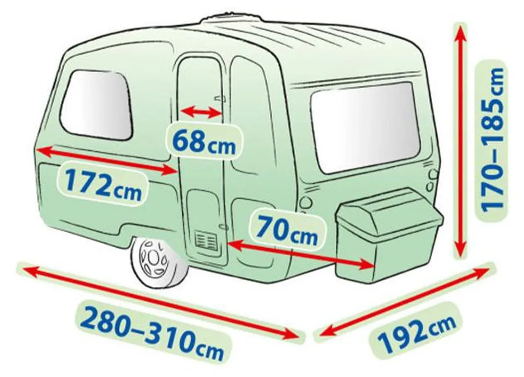 Protection de flèche caravane N126 bleue, cache-cône robuste et chic