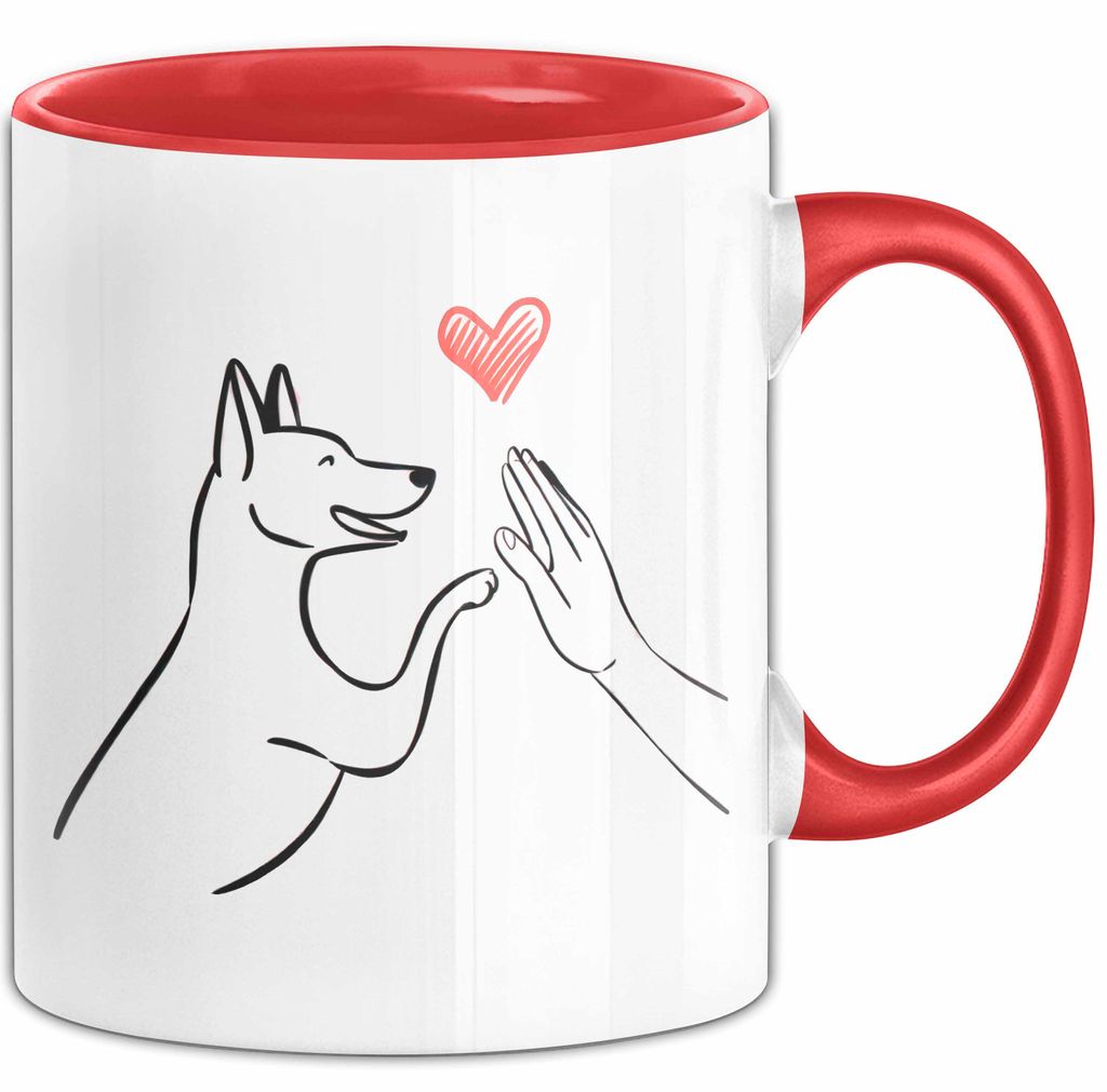 Labrador Retriever Hund Tier Tasse Geschenk Lustige Geschenkidee Spruch (Rot)