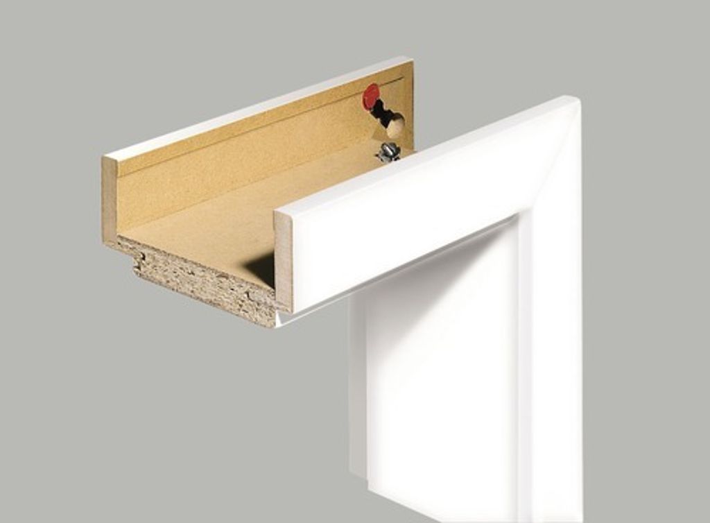 Komplettzarge Pertura CPL Design weiß (ähnlich RAL 9003) 198,5x98,5x16,0 cm DIN Rechts