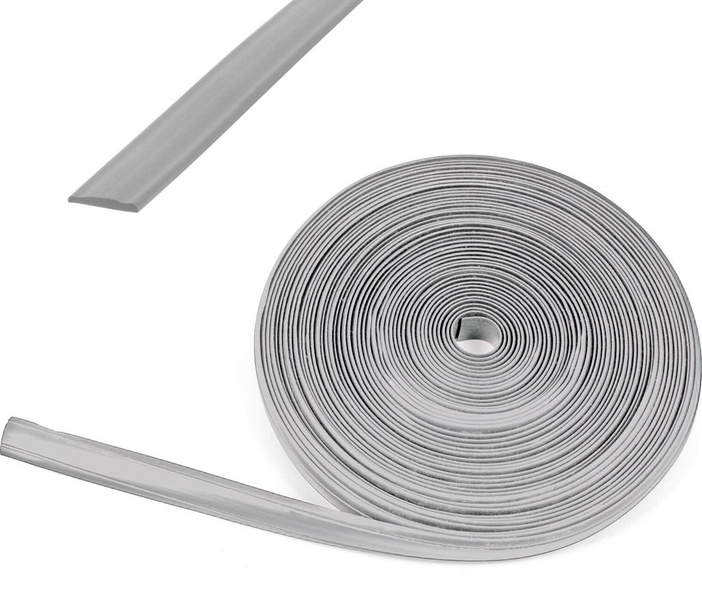 Wamovo 60 Meter (6x10 m) Kederband 12 mm silber Kunststoff Leistenfüller für Wohnwagen